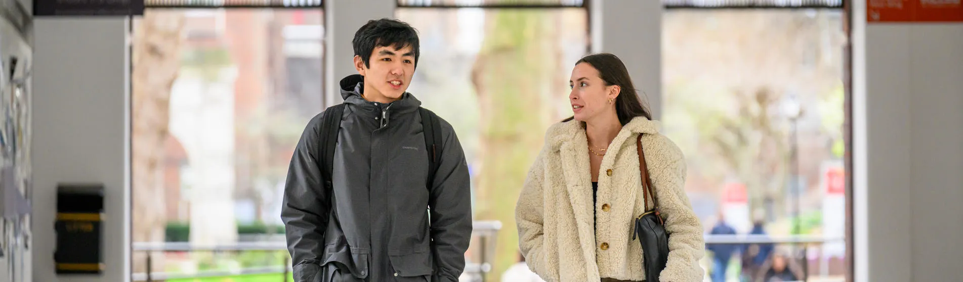 Students walking