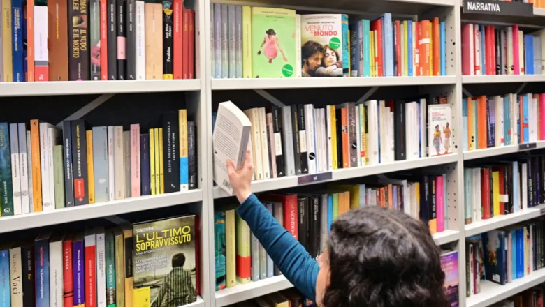 Stock shot of books on shelf