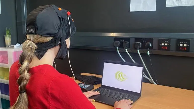 Pictured: Transcranial direct current stimulation (tDCS)