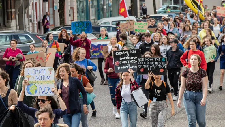 Young climate protesters